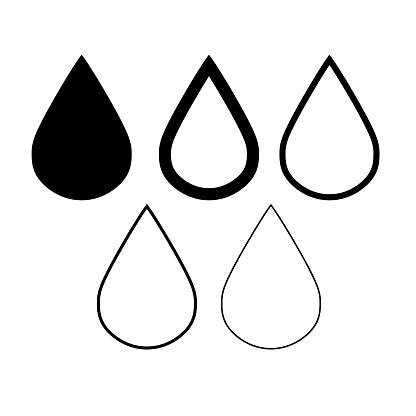 Drop Line Design Drop Line Drawing Illustration Set Vector Stock Illustration - Download ...