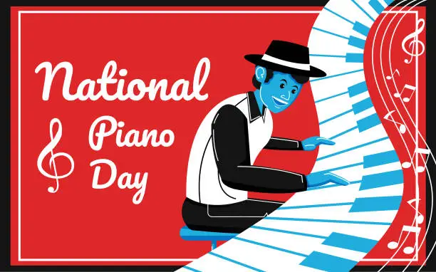Vector illustration of National Piano Day 2