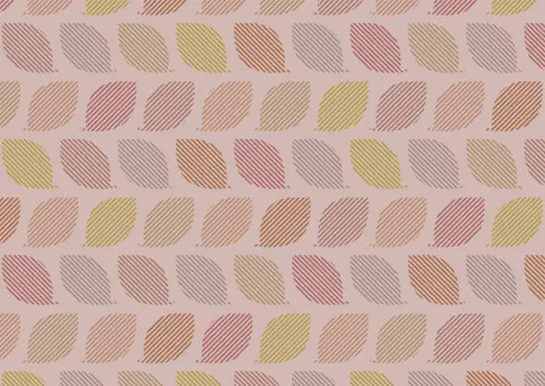 Vector illustration of Background image of autumn leaf pattern