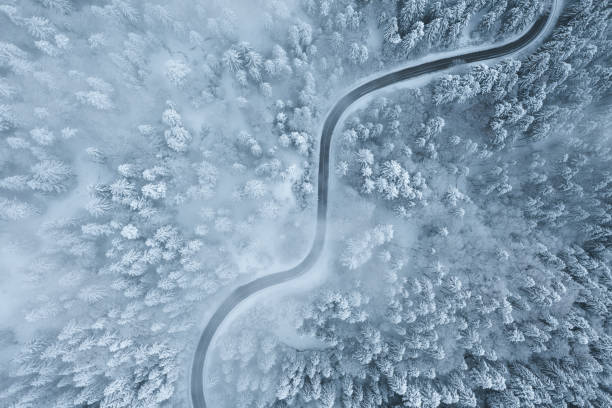 istock Aerial View On Winding Mountain Road 1419784234