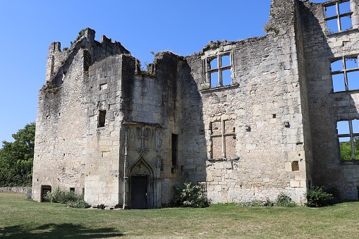 Remains of the Barriere castle, medieval castle, city of Perigueux, Dordogne department, France