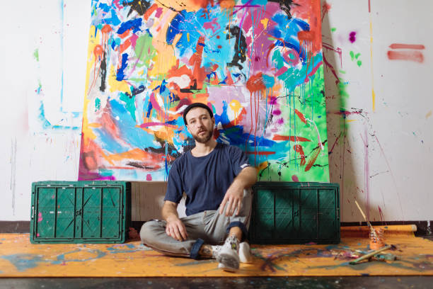 istock An Artist Sitting In His Home Art Studio 1419790965