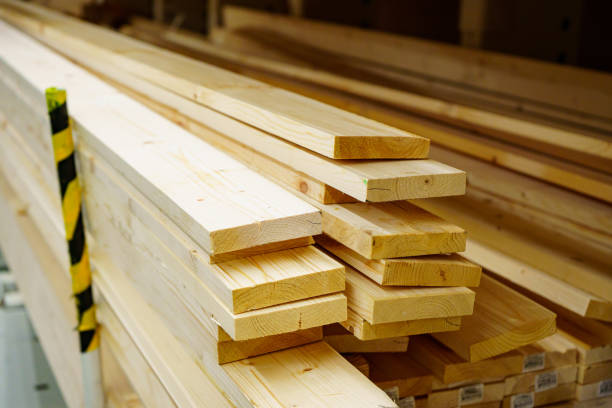 istock wooden boards and slabs in the hardware store. 1419799479