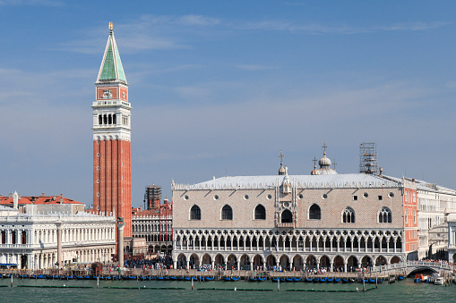 Church of San Giorgio Maggiore and St Mark's Square in Venice, Italy.