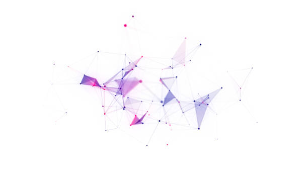 istock Futuristic colorful network connection structure on white background. Concept of hi tech and future. Communication and web concept. Big data visualization. 3D rendering. 1419807921