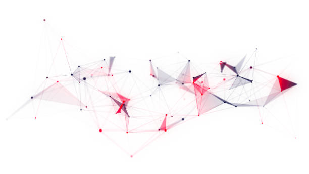 istock Futuristic colorful network connection structure on white background. Concept of hi tech and future. Communication and web concept. Big data visualization. 3D rendering. 1419807971