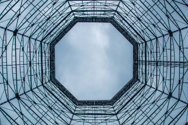 istock View from the inside of a cooling tower (chimney cooler in coal mining) 1419808355