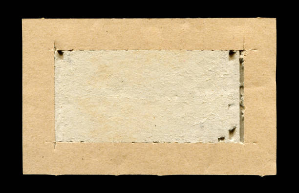 istock Old blank cardboard paper texture background isolated 1419810539