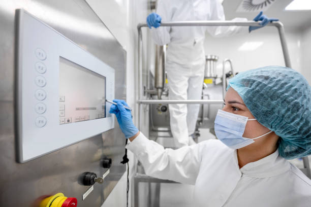 istock Focus on a female hand holding a special electronic pencil in a pharmaceutical laboratory 1419815036