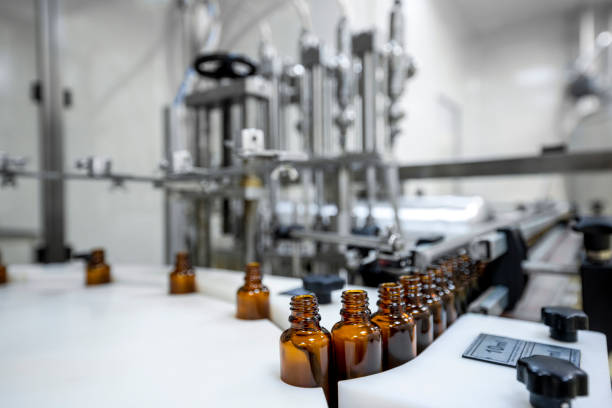 istock Pharmaceutical bottles seen arranged properly during the manufacturing in a pharmaceutical industry 1419815102