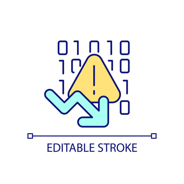 Code errors RGB color icon Code errors RGB color icon. Software development and engineering. Debugging. Programming. Isolated vector illustration. Simple filled line drawing. Editable stroke. Arial font used rgb color codes stock illustrations