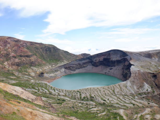 istock Summer Zao Emerald Green crater lake 1419829788