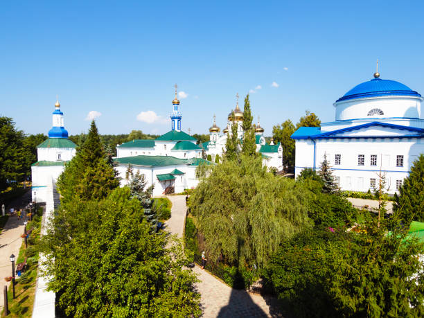 above view of Raifa Bogoroditsky Monastery stock photo