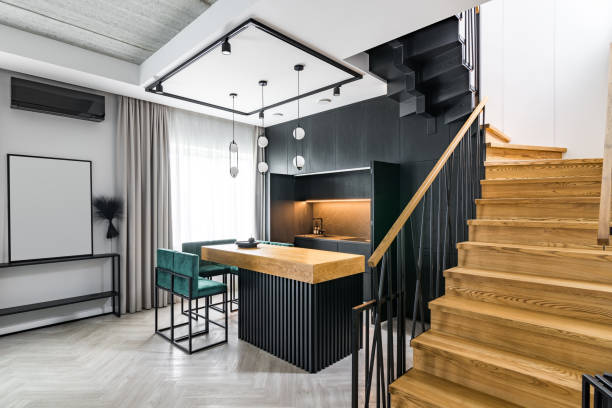 istock Modern and stylish private house interior 1419832497