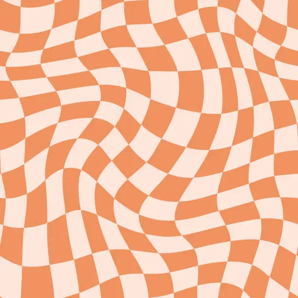 Vector illustration of Seamless vector pattern with groovy Halloween checks.
