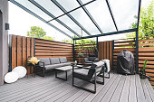 istock Outdoor lounge area on a terrace 1419832744
