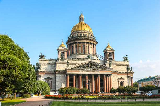 View of St. Isaac Cathedral in sunny day.