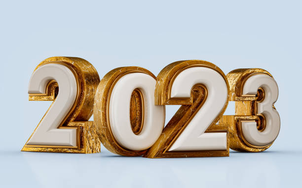 istock happy new year 2023 with golden and white effect 3d render concept for 1419839330