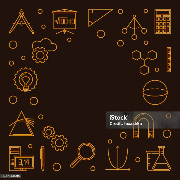 Science Technology Engineering And Mathematics Vector Frame Stock ...