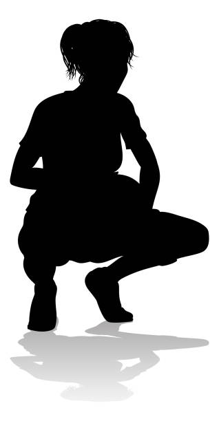 ilustraciones, imágenes clip art, dibujos animados e iconos de stock de jugadora de fútbol femenino woman silhouette - focus on shadow shadow women silhouette