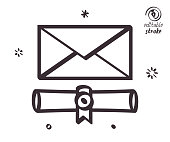 istock Playful Line Illustration for Mail Advertising 1419846431