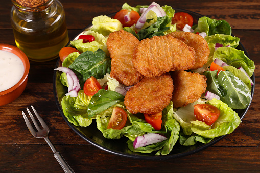 Chicken Nuggets and Salad
