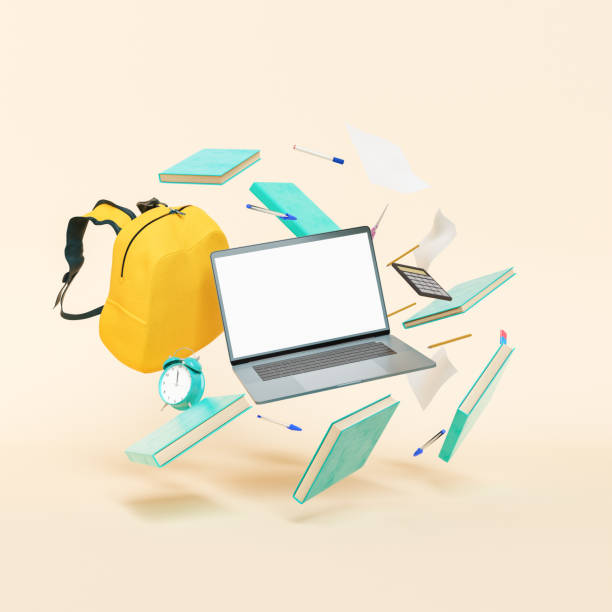 istock School supplies levitating on yellow background 1419850395