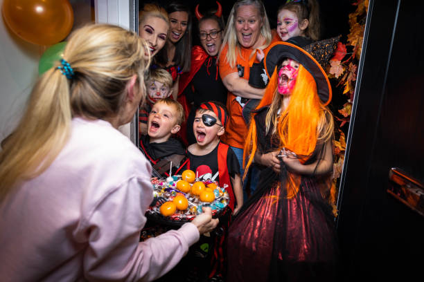 istock Trick Or Treating With Adults 1419851498