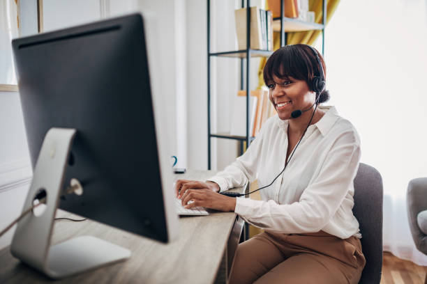 istock Female call center worker 1419852816