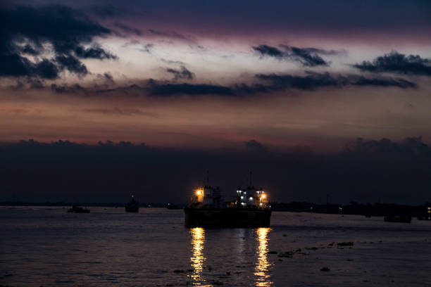 istock Summer cloudy sky on the river in Bangladesh 1419855549