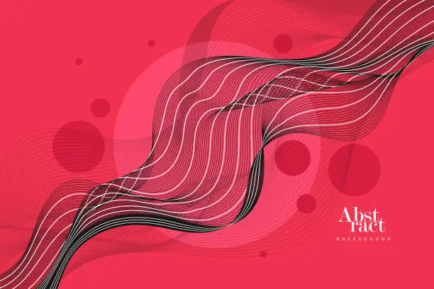 Vector illustration of Abstract background with a dynamic waves