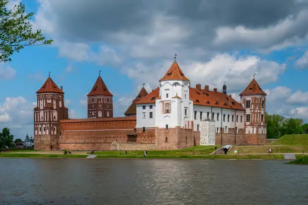 Photo of Mir Castle in Minsk region - historical heritage of Belarus.