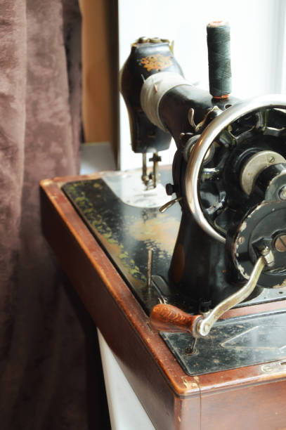 istock an old sewing machine. antiques, an old item. background for the design. 1419860755