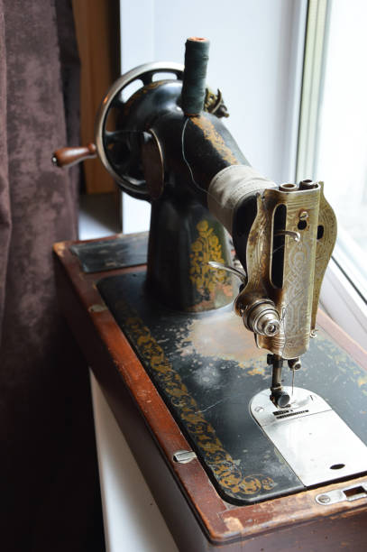 istock an old sewing machine. antiques, an old item. background for the design. 1419860823