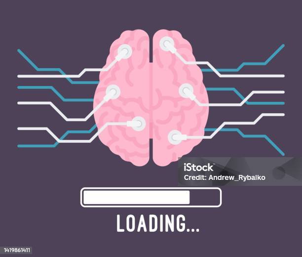 Brain And Information Loading Process Stock Illustration - Download ...