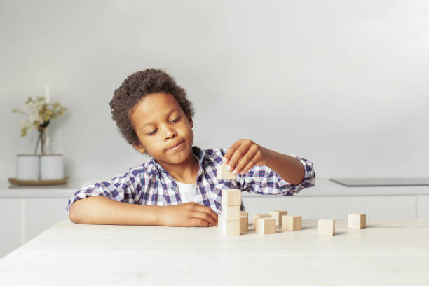 istock Child with empty wooden blocks 1419864523