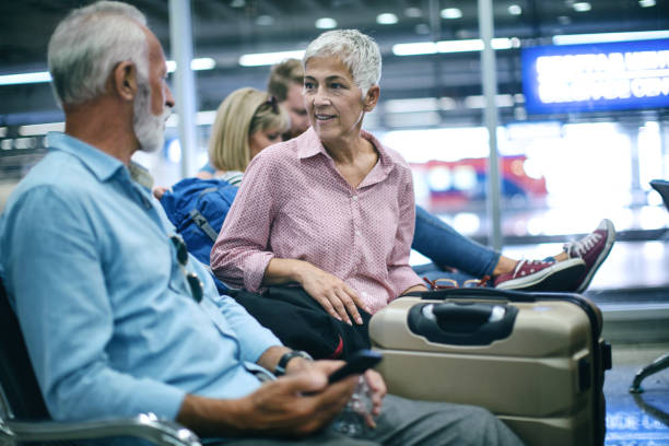 istock Senior couple waiting for the train. 1419868832