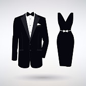 istock Icon Tuxedo and Dress for Celebration 1419873574