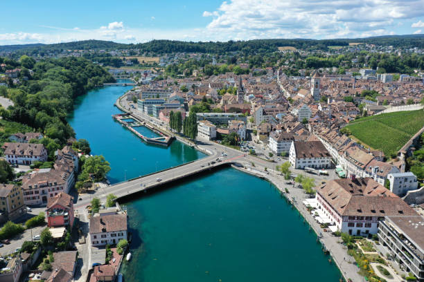 istock Schaffhausen with Rhine 1419876209