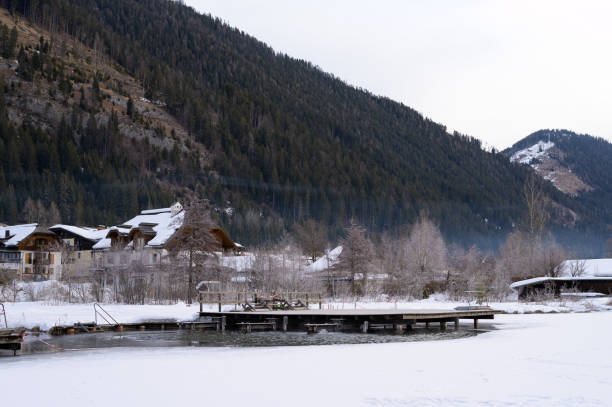 istock Lake Weissensee on a cold day in winter 1419885522