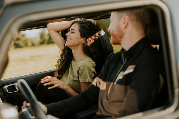 istock Couple having fun on roadtrip 1419888048
