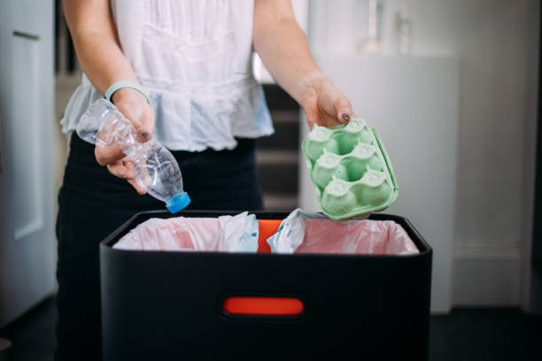 istock Woman recycling at home 1419892619