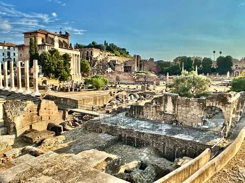 touring the ancient capital city of rome, italy - september 2021.