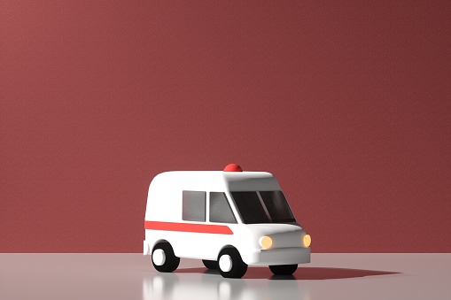 3D rendered ambulance model