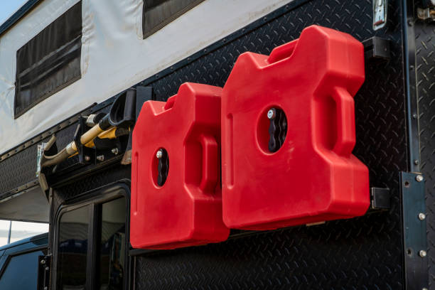 istock Gas containers, shovel and ax 1419906235