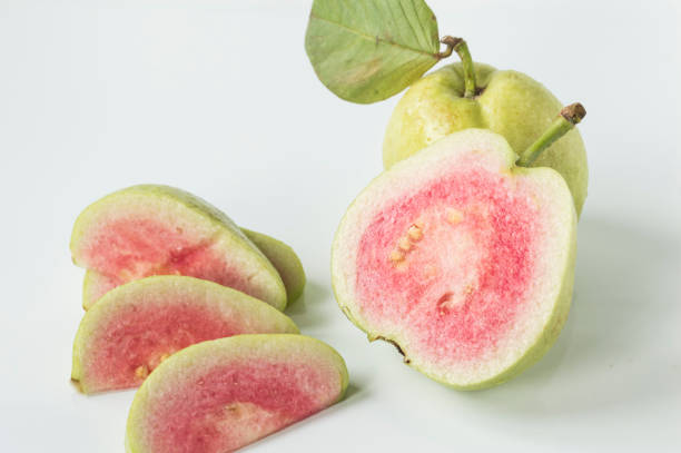 istock Pink guava, cut in half, cut into pieces 1419909084