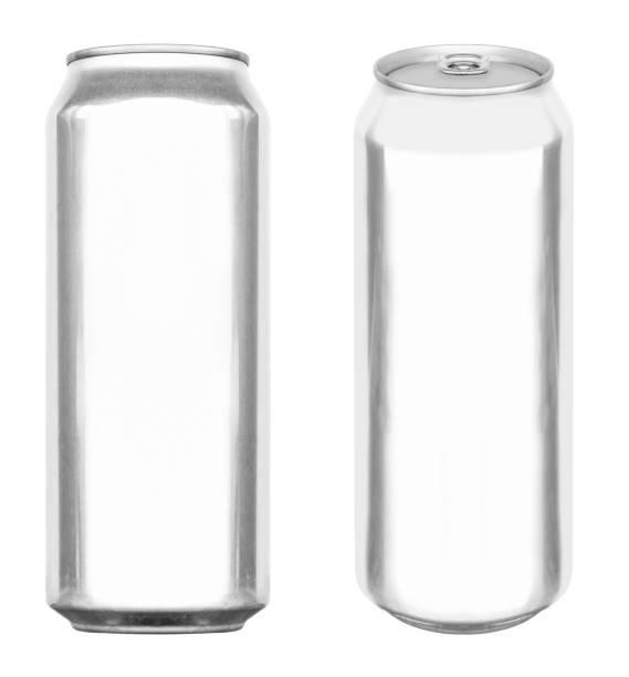 istock 3D render mockup shiny aluminum slim can isolated on white background with clipping path 1419927684