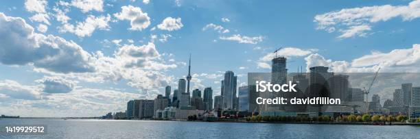 Toronto Ontario Skyline From Toronto Inner Harbour Stock Photo - Download Image Now