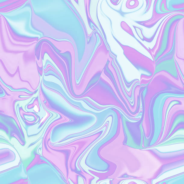 istock Holographic seamless pattern. Fairytale geometric endless background. Unicorn wallpaper. Psychedelic caledoscopic backdrop. 90s trend. Futuristic print. 1419932714