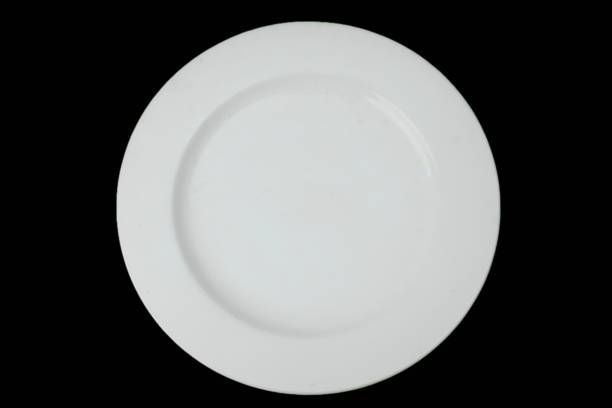 istock Top view white porcelain plate. 1419934428
